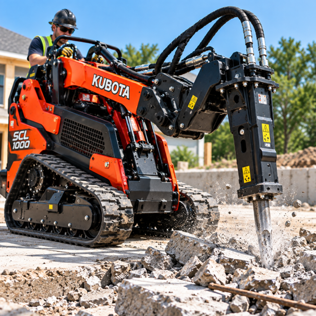 Mini Skid + Concrete Breaker hover